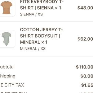 Skims cotton jersey t-shirt bodysuit